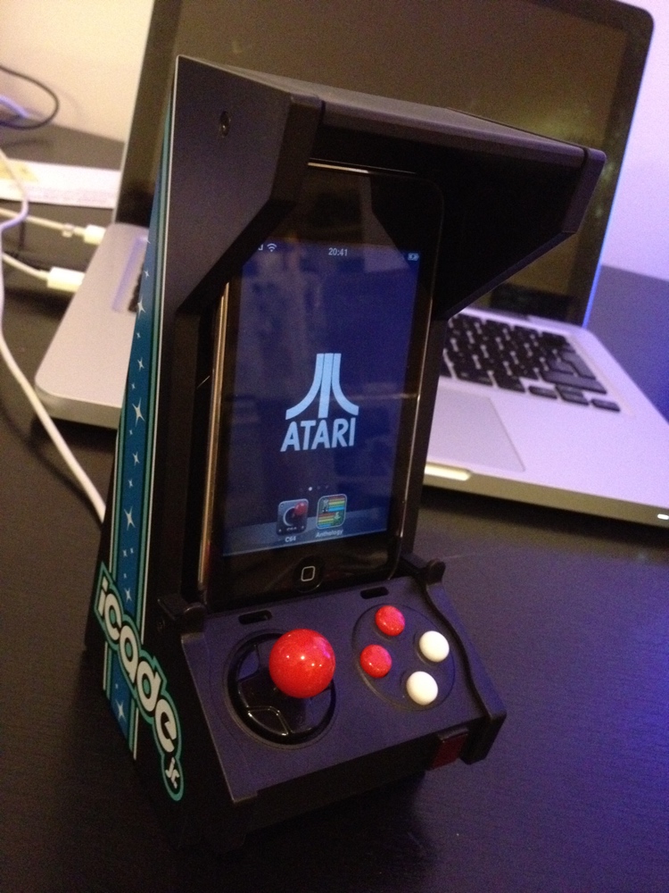Bonus photo: A really old iPod Touch I had set up as a mini-arcade cabinet. It had a cool Commodore 64 emulator, which is sadly removed from the app store, even if you had it as a past purchase :(