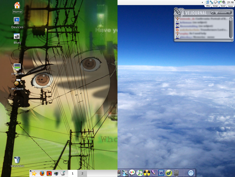 At university, I had a dual-boot Windows / Linux machine, as demonstrated by this split screenshot.